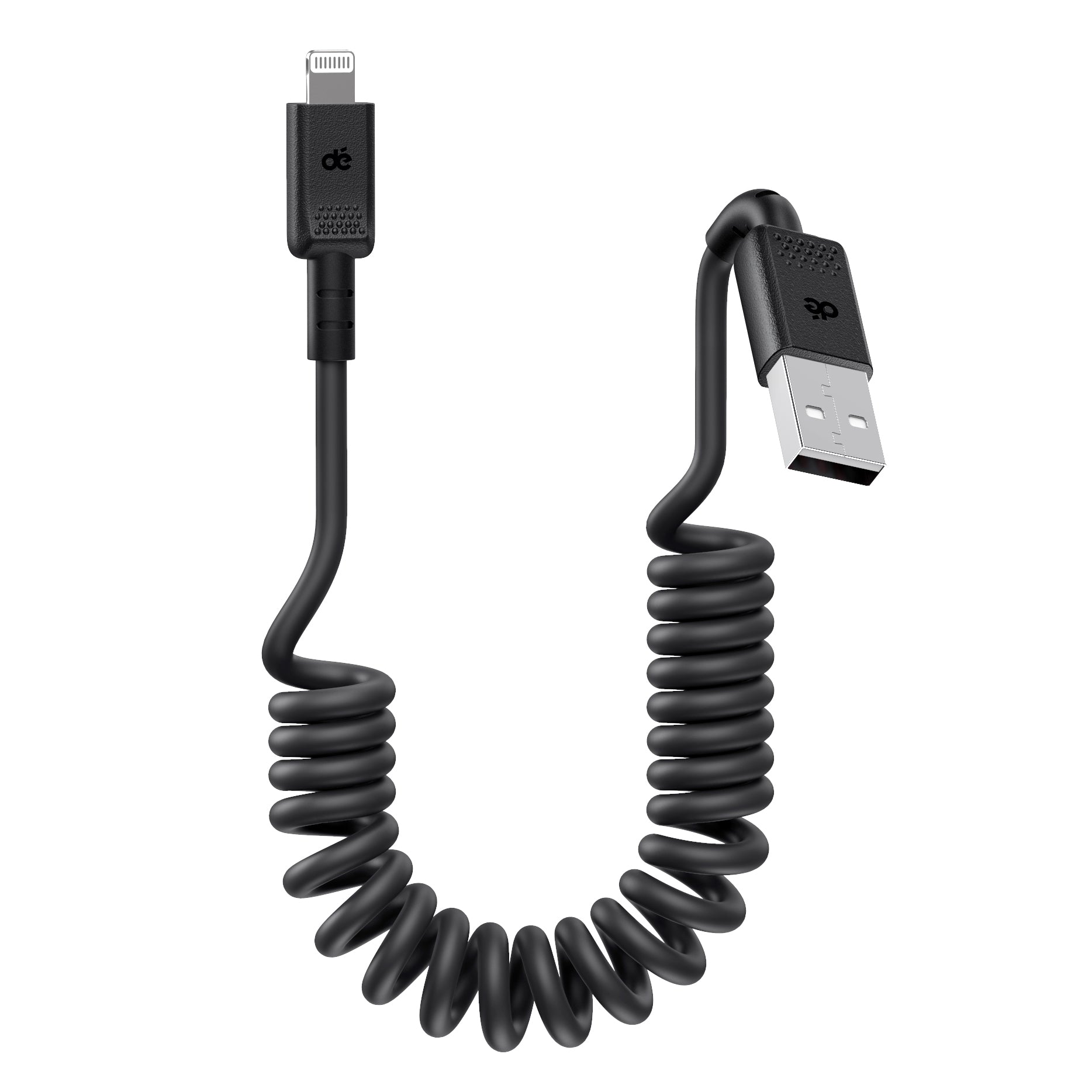 3 ft Coiled USB to Lightning Cable – www.déAccessories.io